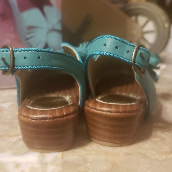 JOYFOLIE "RALEIGH" TEAL CLOGS - Picture 5 of 9